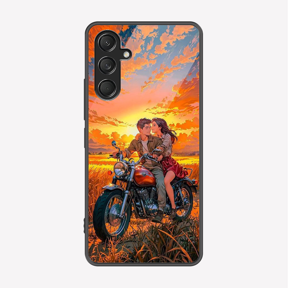 Samsung Galaxy A36 Cover - Love Couple Series - Premium Printed Metal soft Bumper shock Proof Case