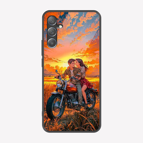 Samsung Galaxy F15 Cover - Love Couple Series - Premium Printed Metal soft Bumper shock Proof Case
