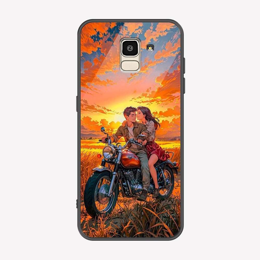Samsung Galaxy J6 2018 Cover - Love Couple Series - Premium Printed Metal soft Bumper shock Proof Case